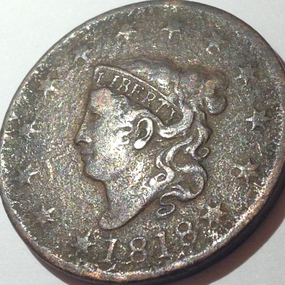 Rare Early Date 1818 Extremely Fine Large Cent!